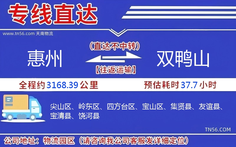 惠州到双鸭山物流公司 惠州到双鸭山物流公司