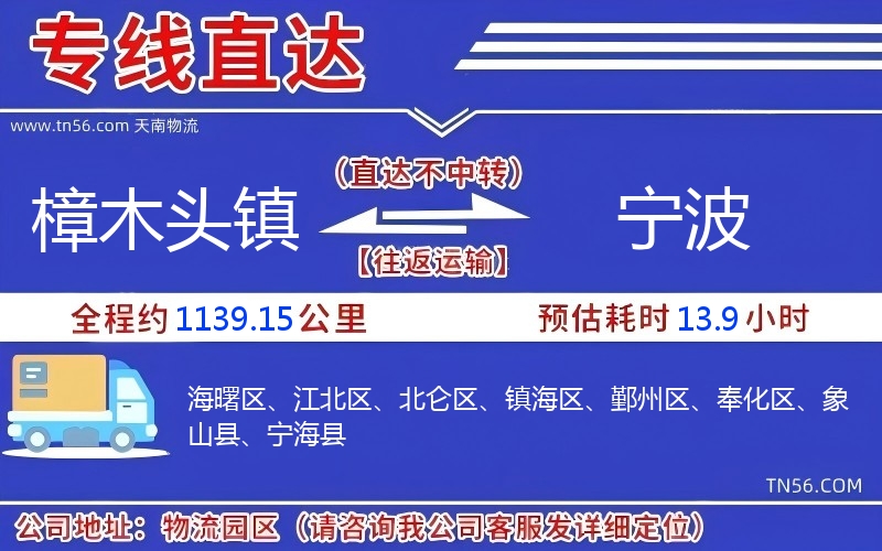 樟木头镇到宁波物流公司 樟木头镇到宁波物流公司
