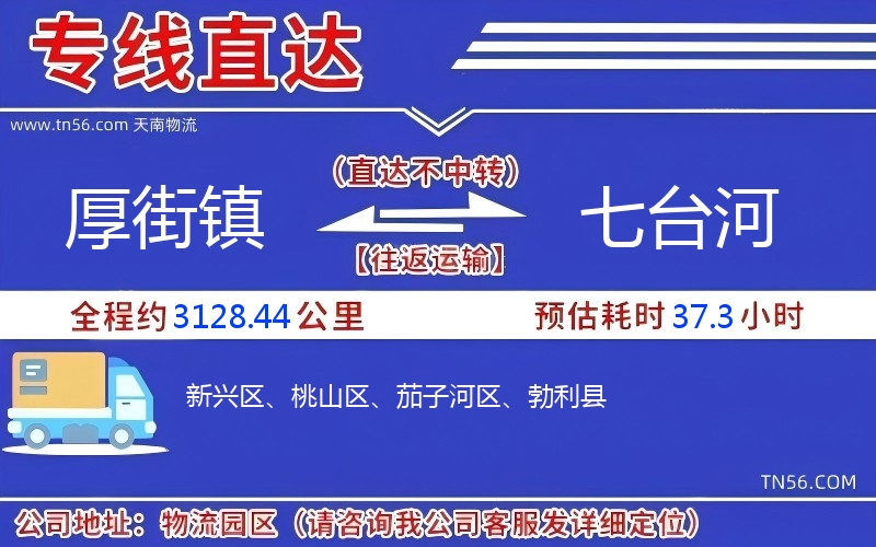 厚街镇到七台河物流公司 厚街镇到七台河物流公司