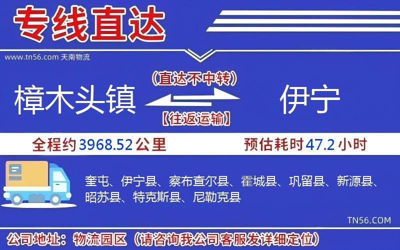 樟木头镇到伊宁物流公司 樟木头镇到伊宁物流公司