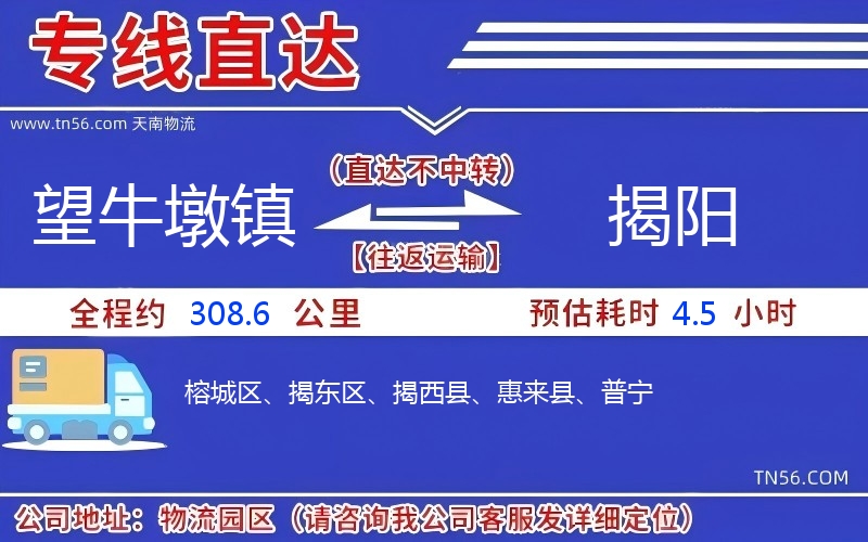 望牛墩镇到揭阳物流公司 望牛墩镇到揭阳物流公司