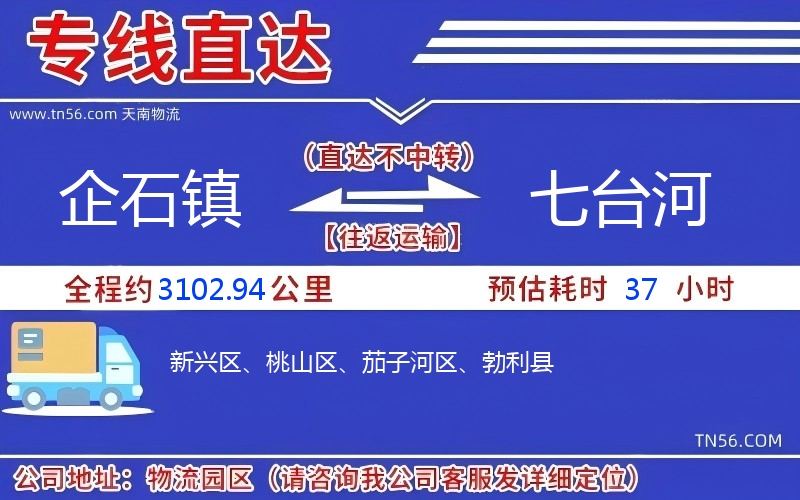 企石镇到七台河物流公司 企石镇到七台河物流公司
